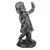 18" Pre-Lit Black Solar Powered LED Girl with Cell Phone Outdoor Garden Statue - IMAGE 1