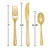 Club Pack of 288 Gold Glitz Glittered Heavy-Duty Forks and Spoons 9.5" - IMAGE 2