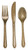 Club Pack of 288 Gold Glitz Glittered Heavy-Duty Forks and Spoons 9.5" - IMAGE 1