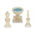 Set of 3 Ivory and White Tudor Gardens Monuments Accessory 2.5" - IMAGE 1