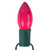 Opaque C7 Christmas String Lights - Fuchsia Pink - 24' Green Wire - 25ct - IMAGE 2