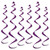 Club Pack of 36 Purple Twirl Whirly Hanging Decorations 36" - IMAGE 1