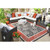 6' x 9' Red and Black Floral Rectangular Area Throw Rug - IMAGE 6