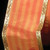 Gold and Peach Orange Striped Wired Craft Ribbon 2.5" x 40 Yards - IMAGE 1