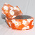 Orange Organdy with Daisy Print Wired Craft Ribbon 2" x 54 Yards - IMAGE 2
