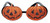 Pack of 6 Orange and Black Glittered Jack-O-Lantern Halloween Eyeglass Costume Accessory - One Size - IMAGE 1