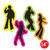 70's Retro Disco Dancer Cutout Signs Party Wall Decoration Props - 14" - Multicolor - Pack of 48 - IMAGE 5