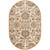 6' x 9' Brown and Stone Blue Hand Tufted Oval Area Throw Rug - IMAGE 1