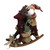 25" Country Rustic Santa Claus on Plaid Rocking Horse Christmas Figure - IMAGE 1