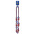 Peace Sign Beaded Necklace - 36'' - Red and Blue - Pack of 12 - IMAGE 1