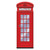 Jointed Phone Box Party Decoration - 5' - Red and White - Pack of 12 - IMAGE 1