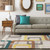 6' x 9' Gray and White Contemporary Kidney Wool Area Throw Rug - IMAGE 2