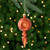 4ct Orange Retro Reflector Shatterproof Matte Christmas Finial Ornaments 7.5"