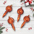4ct Orange Retro Reflector Shatterproof Matte Christmas Finial Ornaments 7.5" - IMAGE 1
