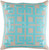 20" Sky Blue and Abalone Gray Square Throw Pillow - Down Filler - IMAGE 1