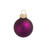 Small Matte Finish Glass Christmas Ball Ornaments - 2" (50mm) - Plum - 28ct - IMAGE 1