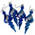 4ct Blue and Silver 2-Finish Shatterproof Christmas Finial Ornaments 4.5" - IMAGE 2