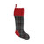 28" Gray and Red Rustic Chic Plaid Christmas Stocking - IMAGE 1
