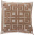 20" Brown and Beige Contemporary Square Throw Pillow - IMAGE 1