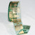 Hunter Green and Gold Colored German Christmas Print Organza Craft Ribbon 1.5" x 54 Yards - IMAGE 1
