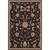 4' x 5.25' Floral Black and Brown Shed-Free Rectangular Area Throw Rug - IMAGE 1