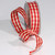 Red and Ivory Gingham Wired Woven Edge Craft Ribbon 1" x 54 Yards - IMAGE 1