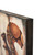 Squirrel and Snowflakes Wooden Christmas Wall Art - 14" x 14" - Brown and Red