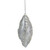 Glitter Silver Shatterproof Christmas Finial Ornament 6" - IMAGE 1