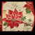 Red and Gold Poinsettia Print Wired Craft Ribbon 4" x 20 Yards - IMAGE 1
