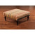 32" Burnt Orange, Olive and Tan Upholstered Wool and Wooden Foot Stool Ottoman - IMAGE 4