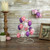 14.25" White and Purple Floral Cut Out Easter Egg Tree - IMAGE 2