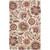 5' x 8' Beige and Red Floral Hand Tufted Rectangular Area Throw Rug - IMAGE 1