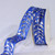 Blue and Silver "Holiday Wreath" Print Wired Craft Ribbon 1.5" x 54 Yards - IMAGE 1