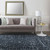 5' x 8' Denim Blue and Navy Blue Cracked Pavement Hand Tufted Wool Area Throw Rug - IMAGE 2
