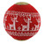 Red and White Deer Knit Christmas Ball Ornament 4" (100mm) - IMAGE 2