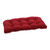 Tufted Reversible Outdoor Patio Wicker Loveseat Cushion - 44" - Solid Red - IMAGE 1