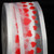 White and Red Heart Organdy Georgette Craft Ribbon 1.5" x 30 Yards - IMAGE 1