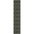 2.25' x 7.75' Black and Tan Clover Pattern Rectangular Area Throw Rug Runner - IMAGE 1