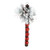 38" Red and White Flocked Christmas Artificial Pine Cone and Berry-Bells Swag - Unlit - IMAGE 1