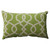 Emory Leaf Geometric Pattern Lumbar Pillow - 18.5" - Green and White - IMAGE 1
