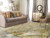 6' Gray and Brown Floral Round Area Throw Rug - IMAGE 2