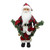 18" Red and White Santa Claus Holding a Pine Garland Christmas Decor - IMAGE 1