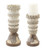 Set of 2 Elegant Pine Cone Christmas Candle Holder Table Top Decoration 12" - IMAGE 1