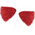 School Spirit Cheerleading Pom Pom Shakers - 12" - Red - Pack of 48 - IMAGE 2
