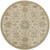 9.75' Gray and Green Traditional Hand Tufted Round Area Throw Rug - IMAGE 1