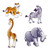 Set of 48 African Jungle Animal Cutout Party Decorations - 25" - IMAGE 1