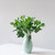 19" Green and White Two Toned Artificial Sweet Potato Spring Floral Bush - IMAGE 3