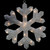 Lighted Tinsel Snowflake Christmas Window Decoration - 20" - Silver - Clear Lights - IMAGE 1