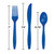 3-Piece Disposable Party Cutlery Sets - 7.5" - Cobalt Blue - Club Pack of 288 - IMAGE 2