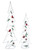 Set of 2 White and Red Christmas Trees with Cardinal Birds Tabletop Decors 30" - IMAGE 1